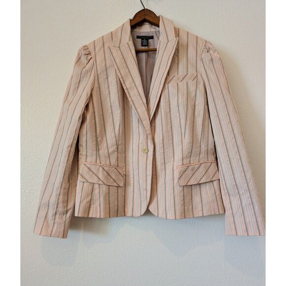 The Apostrophe Stretch Seersucker Fully Lined Blazer Jacket   Sz 16 - Picture 6 of 9